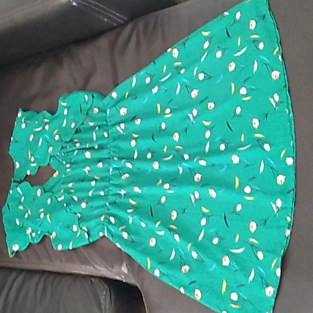 41 Hawthorn Green Floral Mini Dress Size Petite Large - Picture 5 of 8